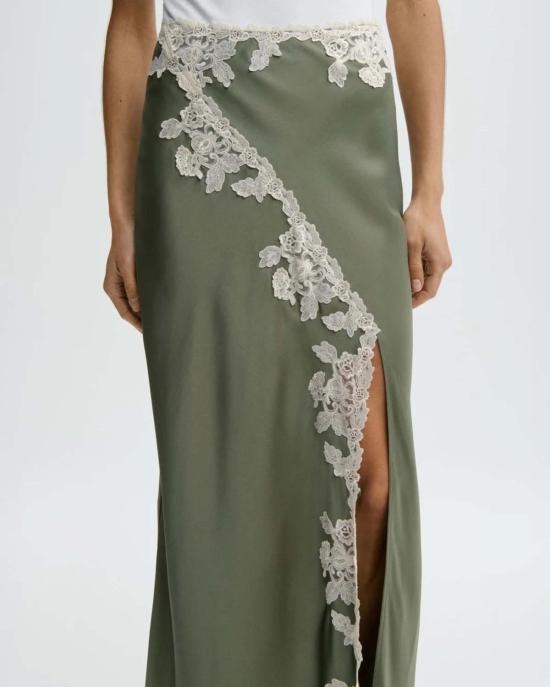  바이말렌비거 롱 스커트 By Malene Birger Erika 맥시 스커트 그린 - BY MALENE BIRGER