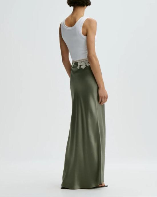  바이말렌비거 롱 스커트 By Malene Birger Erika 맥시 스커트 그린 - BY MALENE BIRGER