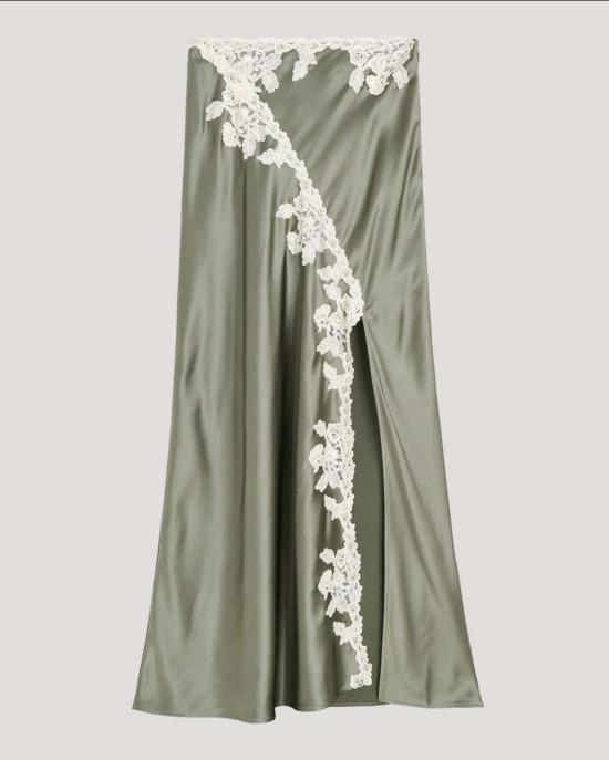  바이말렌비거 롱 스커트 By Malene Birger Erika 맥시 스커트 그린