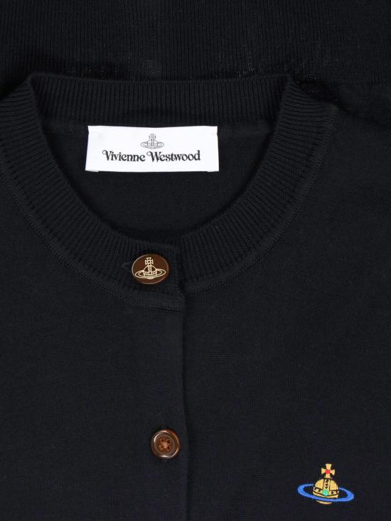  비비안웨스트우드 가디건 비비안 웨스트우드 파인 니트  블랙 - VIVIENNE WESTWOOD