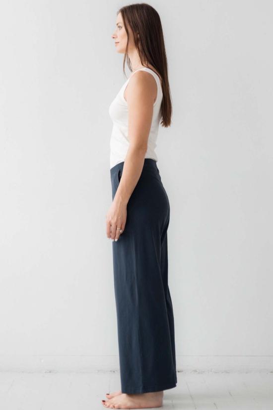  Salua Lingerie 스트레이트 팬츠 살루아 란제리 와이드 레그 팬츠, 브러시드 피마 코튼 소재 - OTHER BRANDS