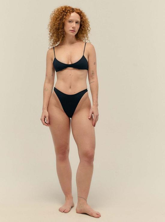  하이트 비키니 수영복 헤이트 크리스 조절 가능한 스쿱 비키니 탑 블랙 - HAIGHT
