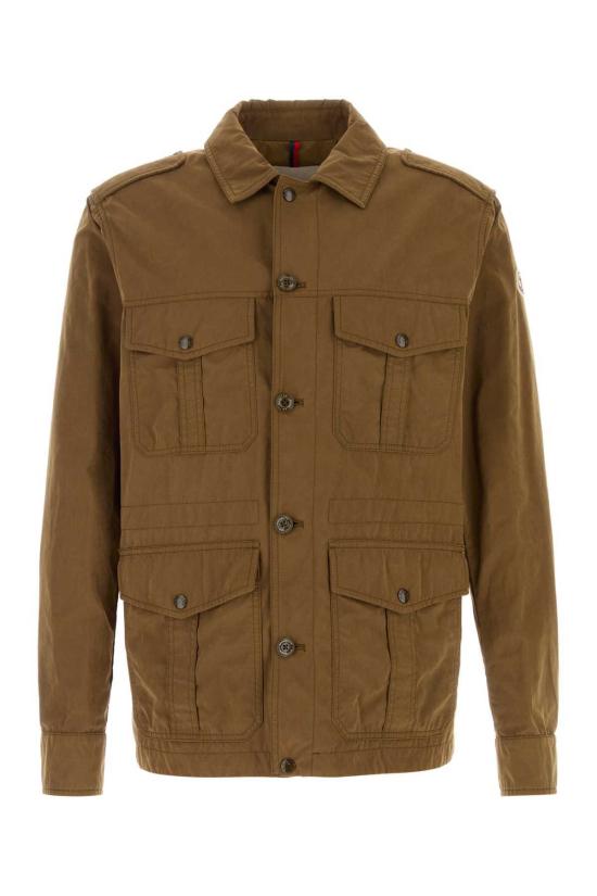  몽클레어 자켓 코튼 블렌드 암니콘 재킷 비스킷