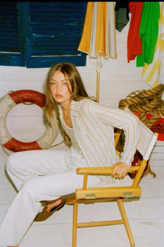  게스트 인 레지던스 가디건 쇼타임 셔츠 라임워시 콤보