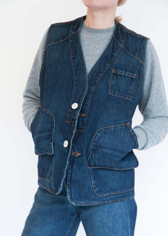  제시 캄 데님 자켓 감독 조끼 - JESSE KAMM
