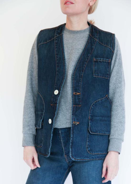  제시 캄 데님 자켓 감독 조끼 - JESSE KAMM