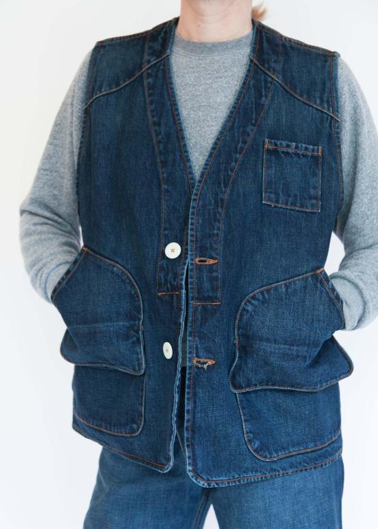  제시 캄 데님 자켓 감독 조끼 - JESSE KAMM