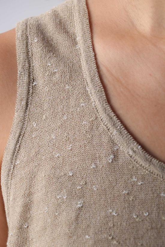  코데라 민소매 티셔츠 코르데라 린넨 & 코튼 플렉드 탱크탑 - CORDERA