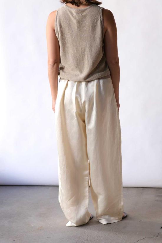  코데라 민소매 티셔츠 코르데라 린넨 & 코튼 플렉드 탱크탑 - CORDERA