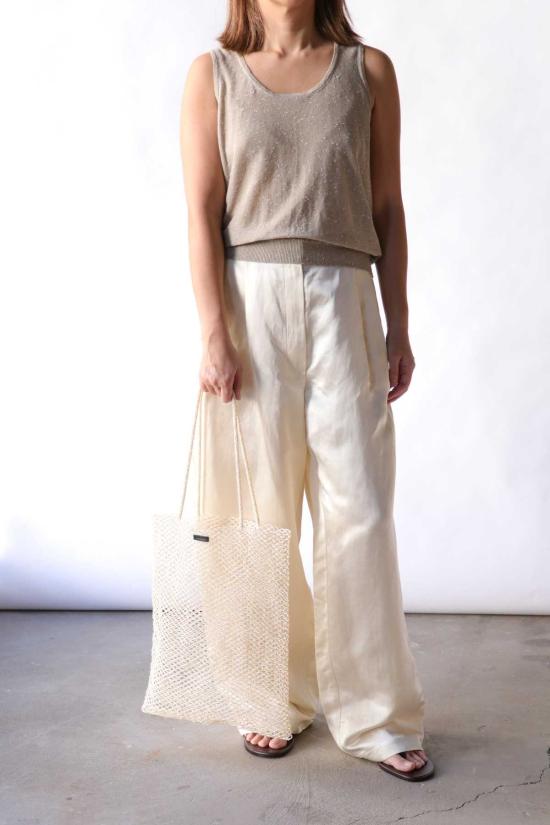  코데라 민소매 티셔츠 코르데라 린넨 & 코튼 플렉드 탱크탑 - CORDERA