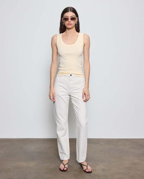  엔자 코스타 민소매 티셔츠 수피마 베이비 립 탱크 - ENZA COSTA