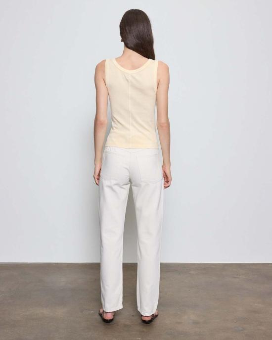  엔자 코스타 민소매 티셔츠 수피마 베이비 립 탱크 - ENZA COSTA