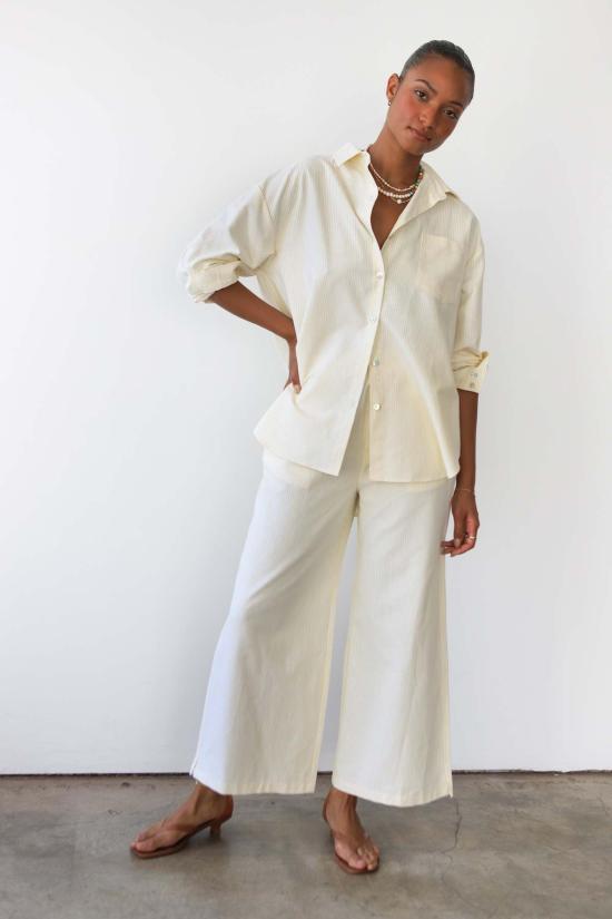  Be Idle 셔츠 핀스트라이프 버튼다운 - BE IDLE