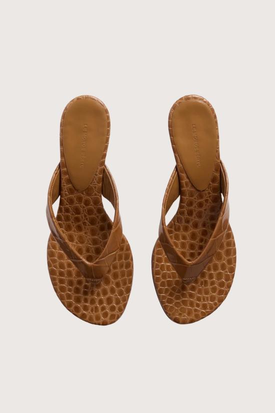  르 몽드 베릴 뮬/슬리퍼 르몽드 베릴 마이크로 텅 웨지  브라운 - LE MONDE BERYL