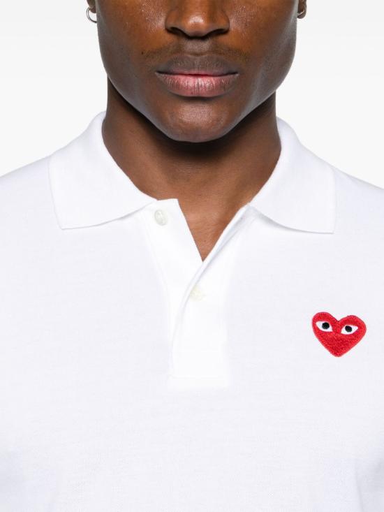 26SS 꼼데가르송 폴로 티셔츠 AXT0065 WHITE - COMME DES GARCONS