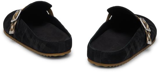 26SS 버버리 체크 스웨이드 얼친 클로그 8113394120392A1189 black - BURBERRY