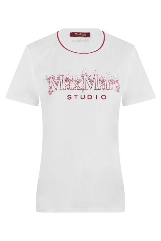 26SS 막스마라 스튜디오 반팔 티셔츠 MSTPUGNALE2616971011600001 White