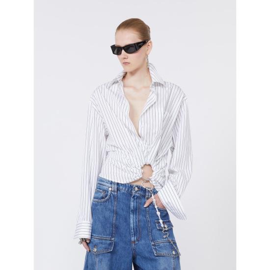 26SS 막스마라 스포츠막스 셔츠 2612111012600 004 WHITE BLACK - SPORTMAX