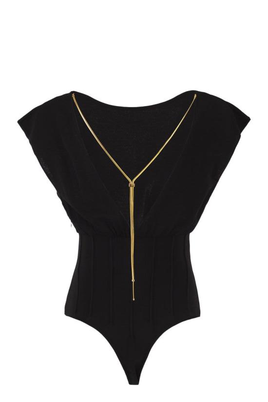 26SS 엘리자베타프랜치 바디수트 티셔츠 BK78T62E2 110 BLACK - ELISABETTA FRANCHI