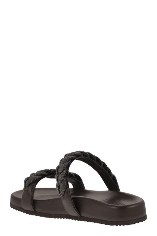 26SS 브루넬로 쿠치넬리 뮬/슬리퍼 MZGAG3159 C8279 DARK BROWN - BRUNELLO CUCINELLI