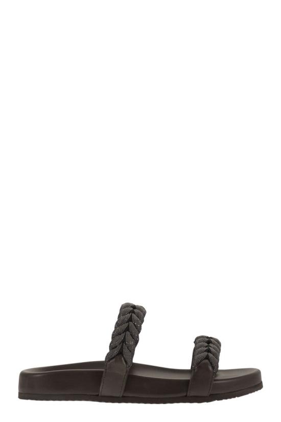 26SS 브루넬로 쿠치넬리 뮬/슬리퍼 MZGAG3159 C8279 DARK BROWN