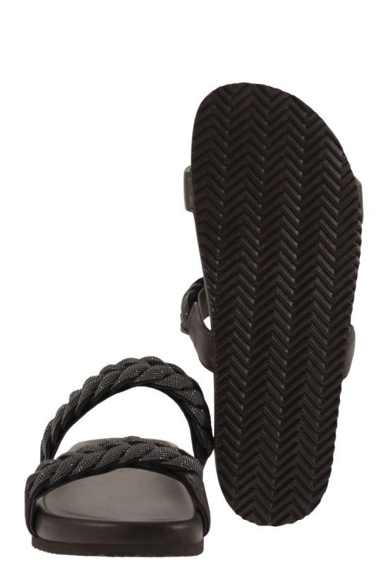 26SS 브루넬로 쿠치넬리 뮬/슬리퍼 MZGAG3159 C8279 DARK BROWN - BRUNELLO CUCINELLI