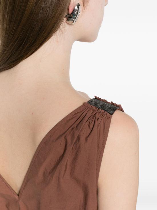 26SS 브루넬로 쿠치넬리 미디 원피스 M0F79A5092 C4182 BROWN - BRUNELLO CUCINELLI