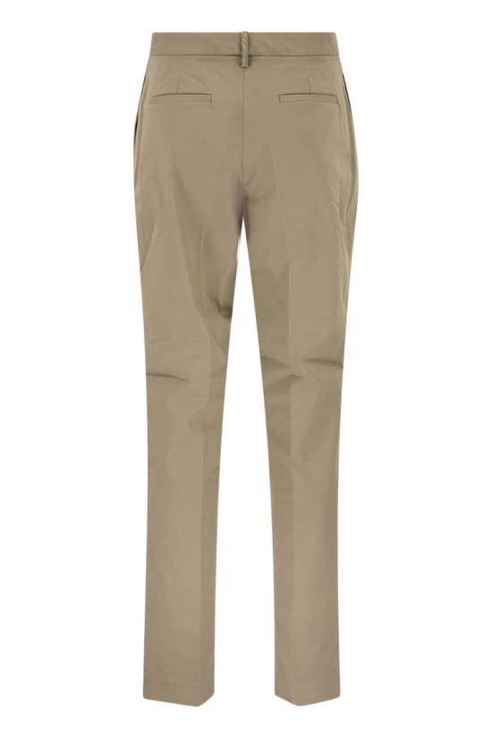 26SS 파비아나 필리피 구비오 코튼 개버딘 조거 팬츠 PAD266F326L784 1274 KHAKI - FABIANA FILIPPI