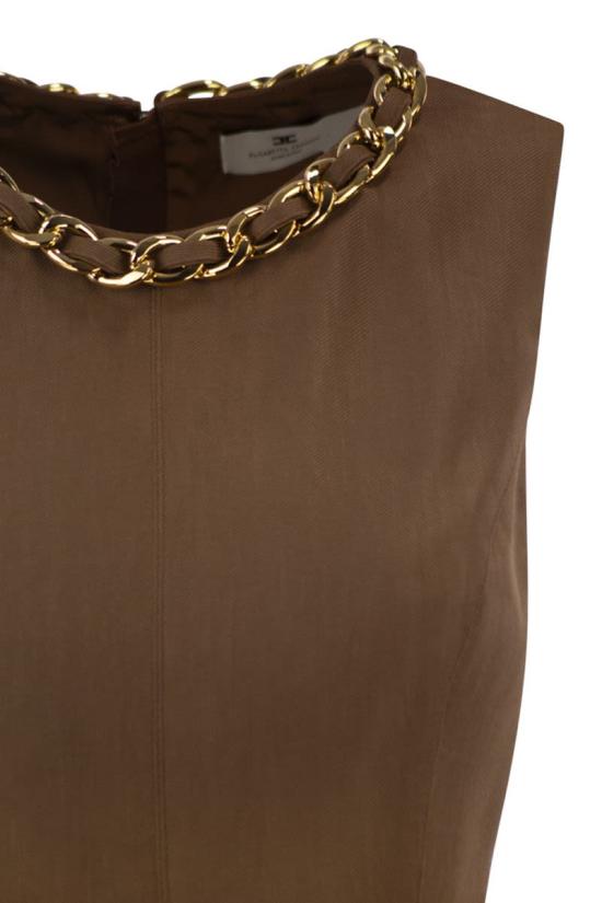 26SS 엘리자베타프랜치 바디수트 티셔츠 TO06062E2 600 BROWN - ELISABETTA FRANCHI