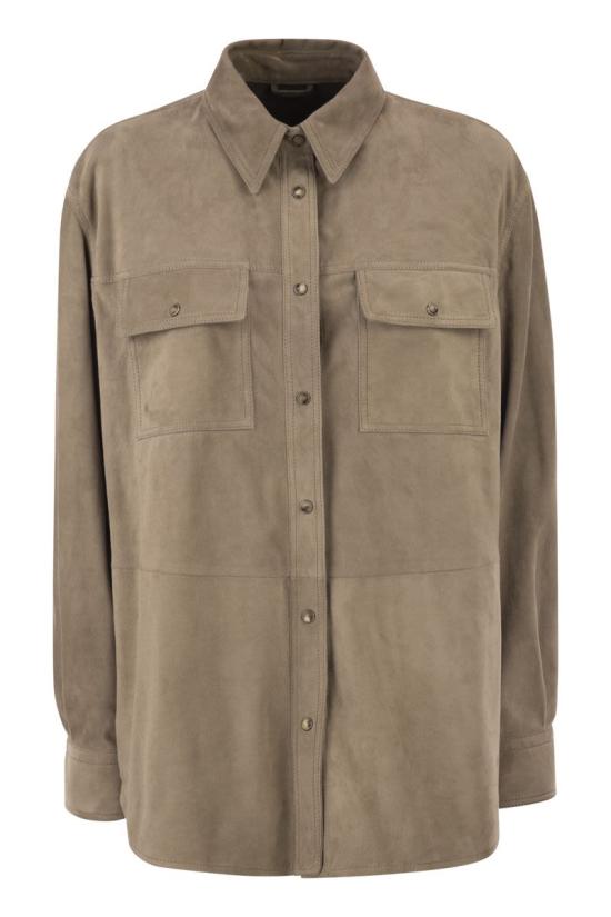 26SS 브루넬로 쿠치넬리 셔츠 MPCAL7436 C4191 BEIGE