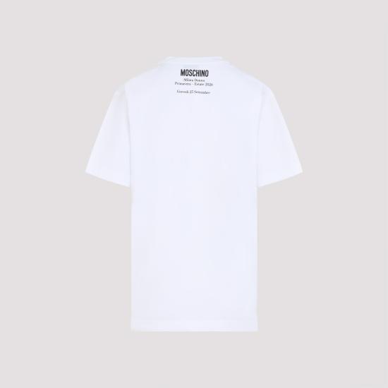 26SS 모스키노 반팔 티셔츠 261DA07080441 1001 WHITE - MOSCHINO