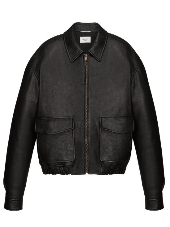 26SS 생로랑 버블 램스킨 쇼트 재킷 859948YCNF2 1000 BLACK