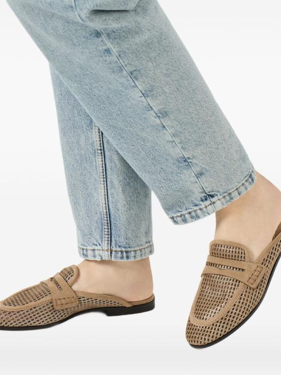 26SS 브루넬로 쿠치넬리 레더 스파클링 네트 뮬 MZDVC3211 C2767 NUDE NEUTRALS - BRUNELLO CUCINELLI