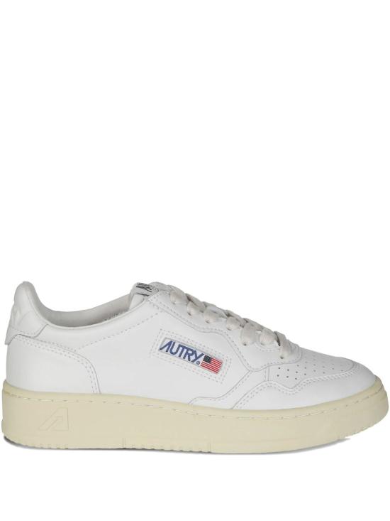 26FW 오트리 메달리스트 로우 레더 스니커즈 AULWLL15 WHITEWHITE WHITE WHITE