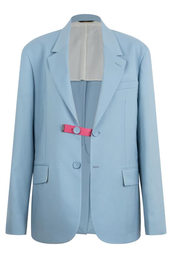 26SS 펜디 울 캔버스 블레이저 FJ0987AYU7F1LZH Light Blue