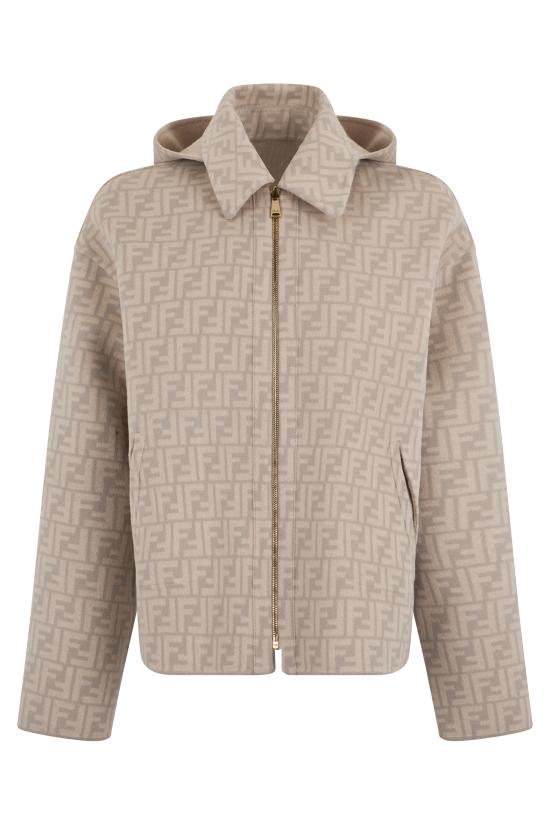 26SS 펜디 더블 사이드 울 재킷 FJ7696A5HDF1MYZ Beige - FENDI