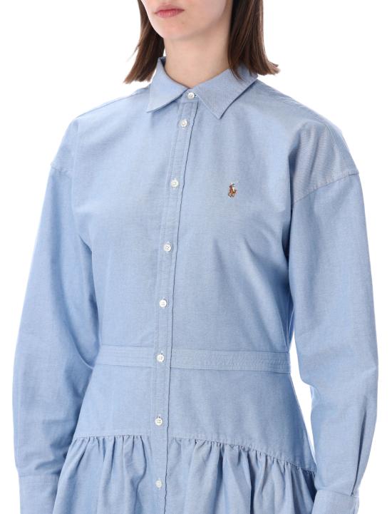 26SS 폴로 랄프로렌 미디 원피스 211B22755 001 LIGHT BLUE STRIPES - POLO RALPH LAUREN