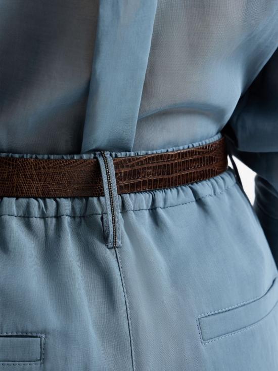 26SS 브루넬로 쿠치넬리 팔라초 팬츠 M0F91P9174C9704 BLUE - BRUNELLO CUCINELLI