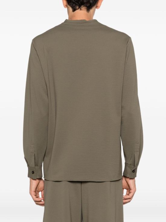 26SS 엠포리오 아르마니 긴팔 셔츠 EM005464AF22051U6128 BROWN - EMPORIO ARMANI