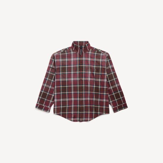 26SS 발렌시아가 긴팔 셔츠 850813TLM096164 BORDEAUX