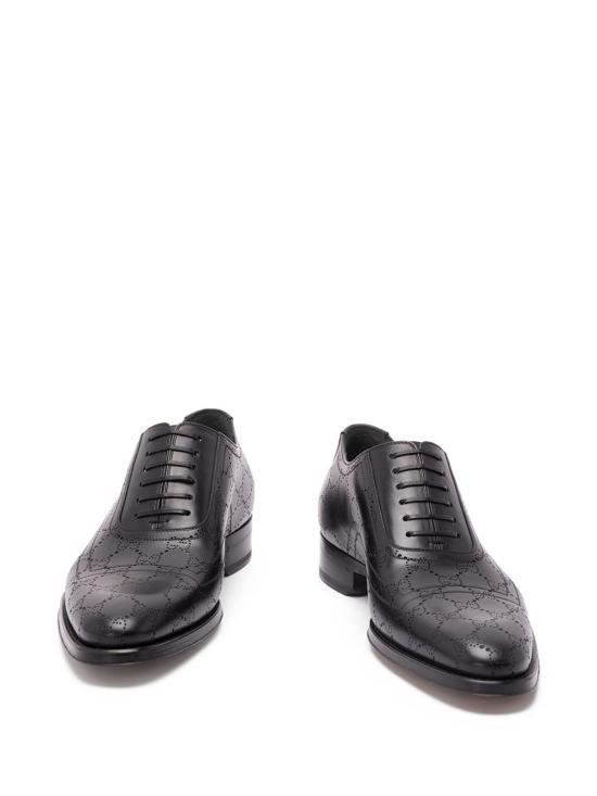 26SS 구찌 레이저 GG 레이스업 슈즈 863019AAGBV 1000 BLACK - GUCCI