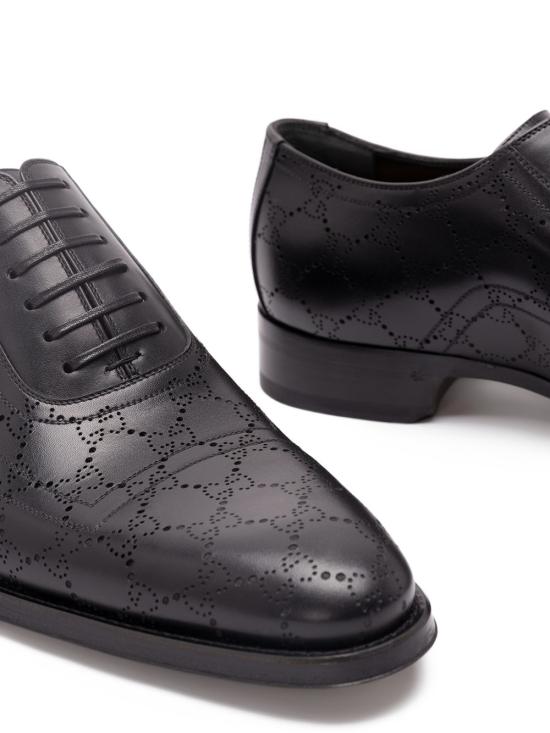 26SS 구찌 레이저 GG 레이스업 슈즈 863019AAGBV 1000 BLACK - GUCCI