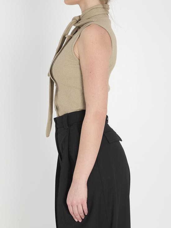 26SS 르메르 어시메트리컬 피티드 탑 TS0004 LJ1030GR609 BEIGE - LEMAIRE