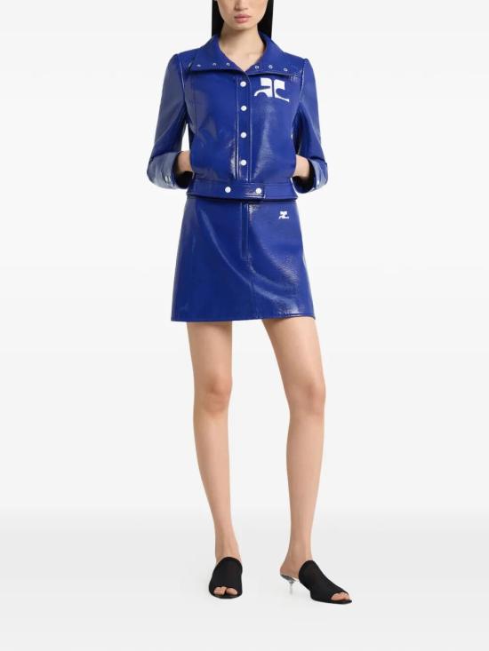 26SS 쿠레쥬 가죽 자켓 223CBL005VY0014 7087 BLUE - COURREGES