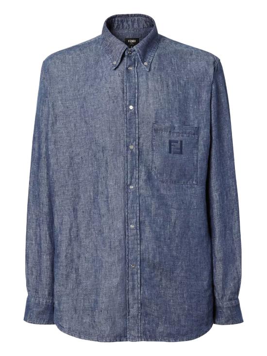 26SS 펜디 샴브레이 셔츠 FS1296AVZG F0QA2 BLUE
