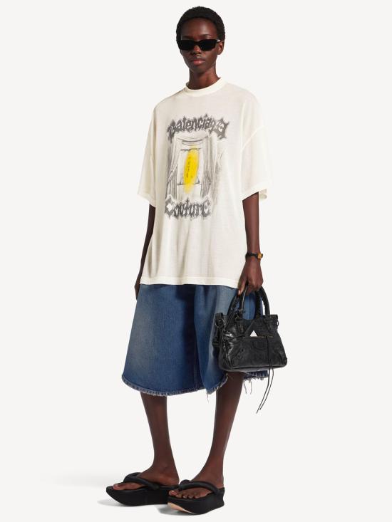 26SS 발렌시아가 반팔 티셔츠 871750TUVD6 9020 WHITE - BALENCIAGA