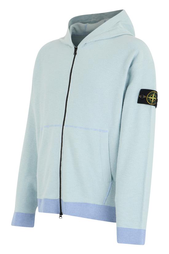  스톤 아일랜드 후드 티셔츠 S155100050S01B0V0041 Light Blue - STONE ISLAND