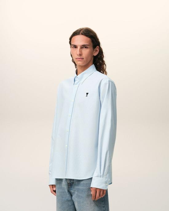 26SS 아미 HSH763CO0087 BLEU CIELBLANC NATUREL 475H25 BLEU CIEL BLANC NATUREL 475H25 - AMI