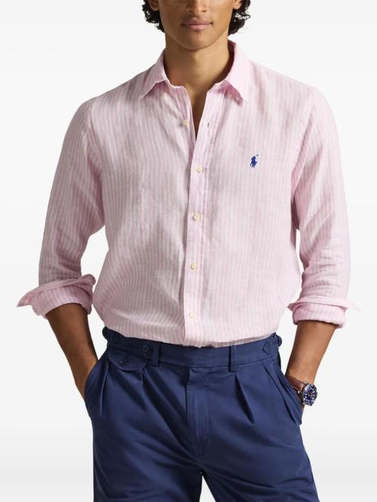 26SS 폴로 랄프로렌 긴팔 셔츠 710982143500 PINK WHITE - POLO RALPH LAUREN
