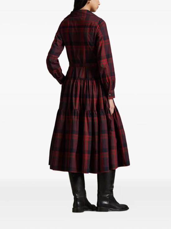 25FW 폴로 랄프로렌 롱 원피스 211A13260001 RED PLAID - POLO RALPH LAUREN